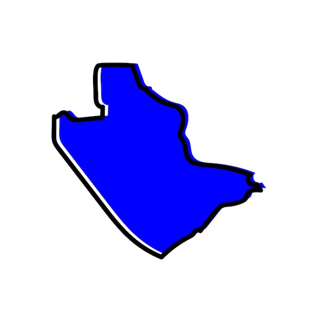 Central District state map of Botswana country vector