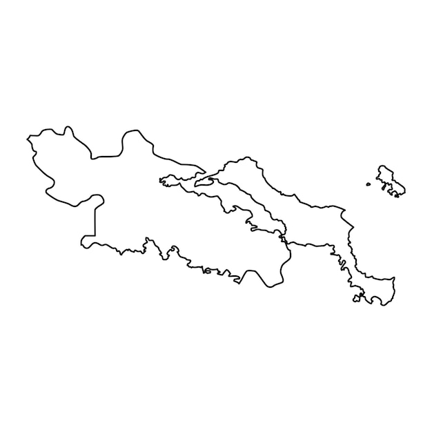 Vettore mappa della regione della grecia centrale regione amministrativa della grecia illustrazione vettoriale