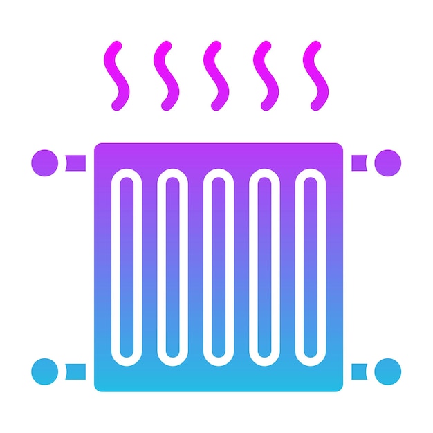 Vector central heating icon