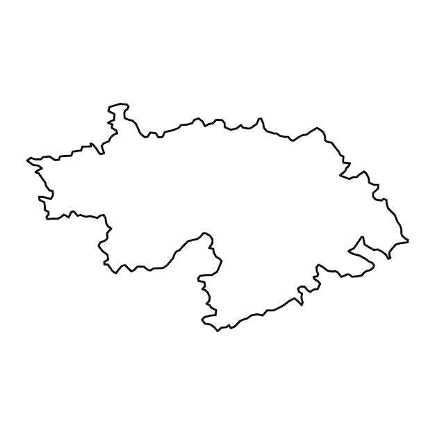 Вектор Центральная сава карта региона словении векторная иллюстрация