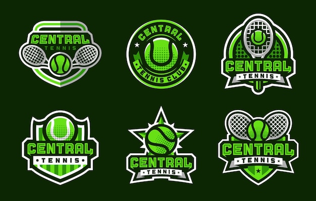 Vector central tennis sport logo