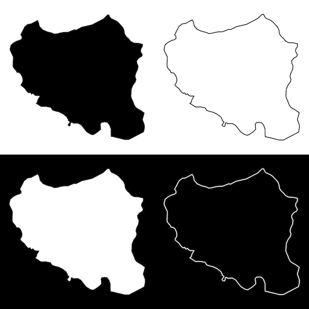 Vettore mappa della regione centro nord divisione amministrativa del burkina faso