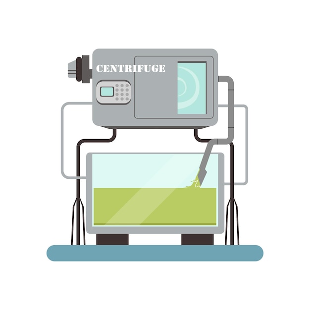 Centrifuge-apparatuur voor de productie van olijfolie vector Illustratie geïsoleerd op een witte achtergrond