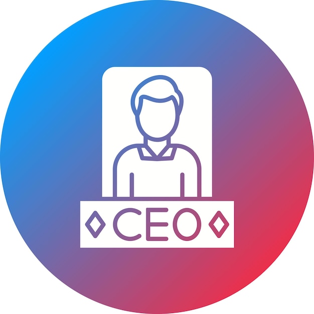 Ceo icon vector image can be used for job search