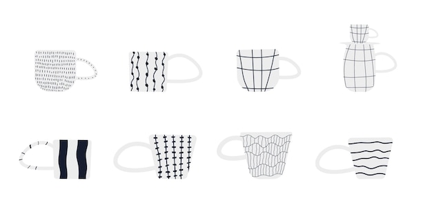 Ceramic mug for tea or coffee Vector illustration with cup Great design for any purposes