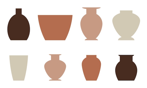 Ceramic pots vector