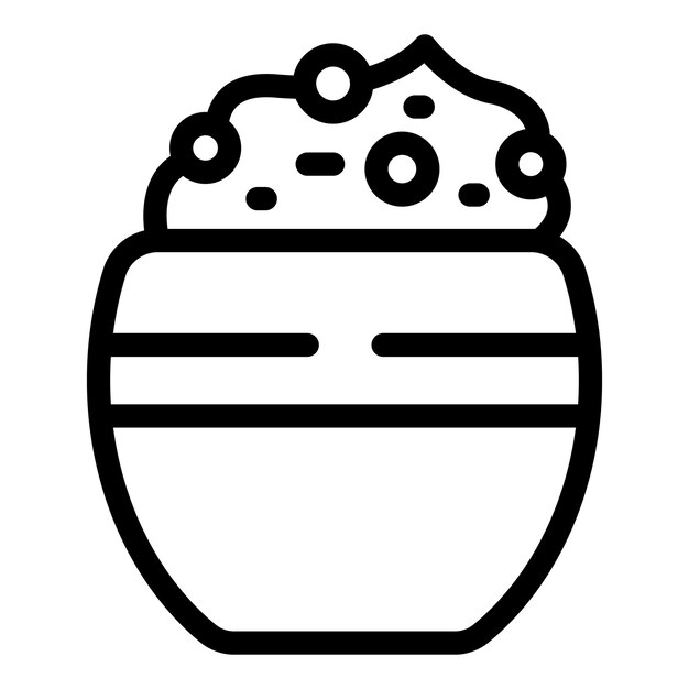 Керамическая икона тыквенного лате, контурный вектор, кремовая чашка