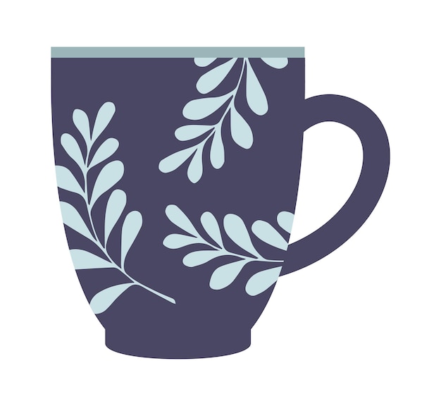 Vector ceramic tea cup vector illustration