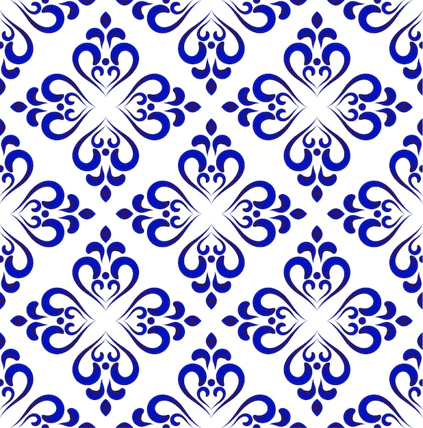 Ceramic tile pattern damask style