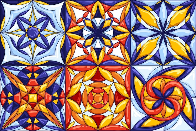 Ceramic tile pattern. Decorative abstract background.