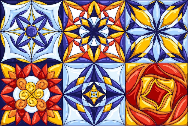 Ceramic tile pattern. Decorative abstract background.