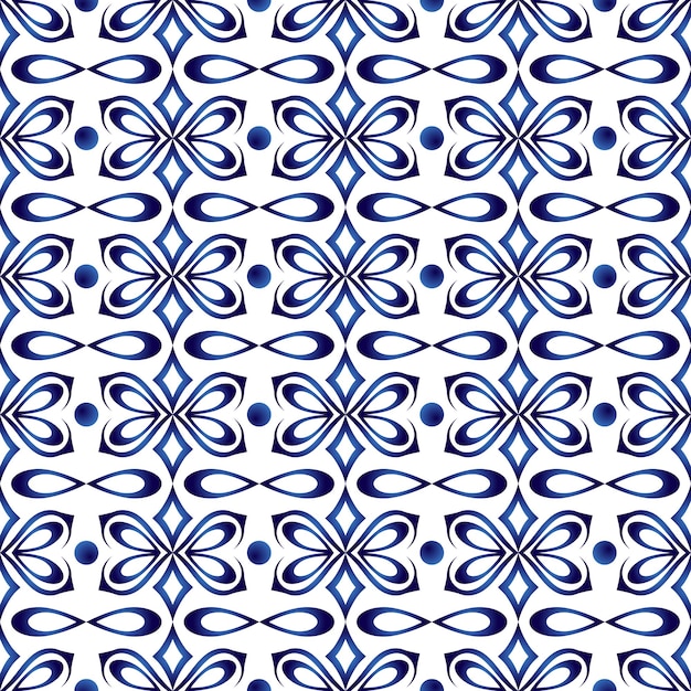 Ceramic tile pattern Islamic indian arabic motifs Damask seamless pattern Porcelain ethnic bohemian background