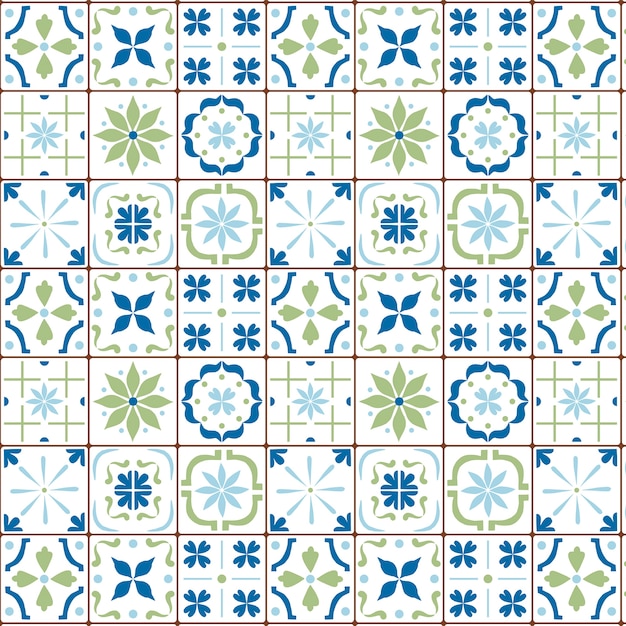 Vector ceramic tile pattern