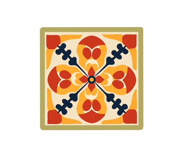 Ceramic tiles with flower