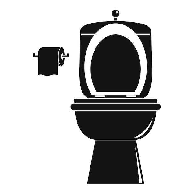 Ceramic toilet icon Simple illustration of ceramic toilet vector icon for web