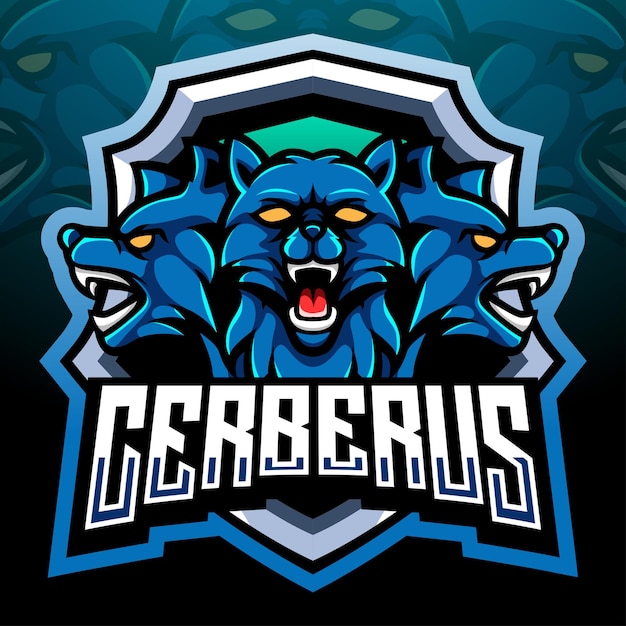 Cerberus 마스코트. esport 로고 디자인