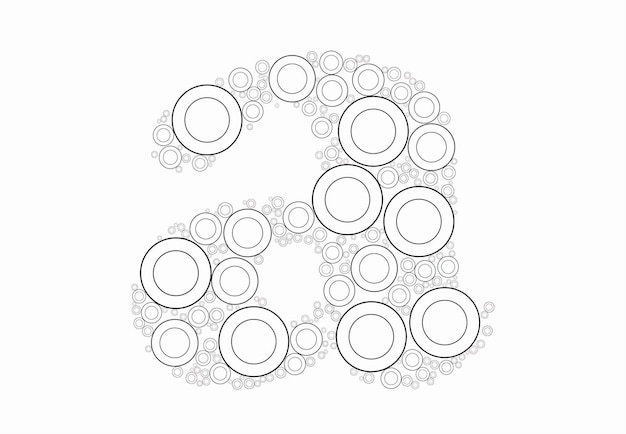 ベクトル cercle design a alphabetalphabetcoloringページ