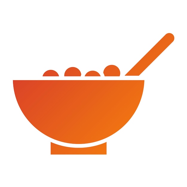 Cereal Bowl Icon Stijl