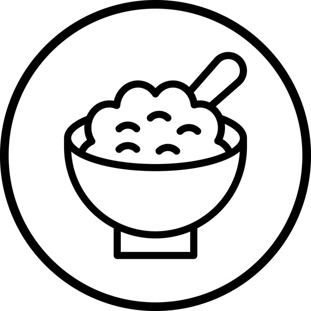 Cereal Bowl Icon Style