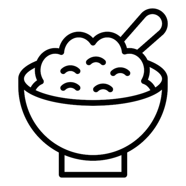 Cereal Bowl Icon Style