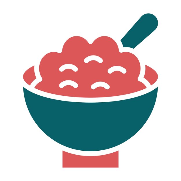 Vector cereal bowl icon style