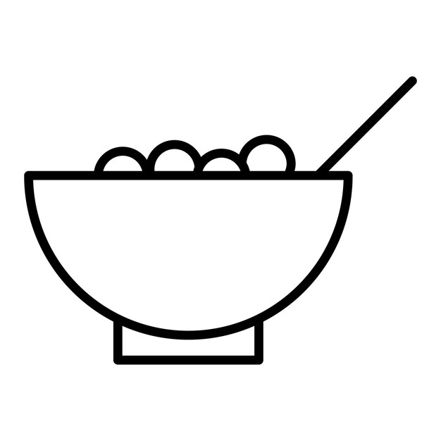 Vector cereal bowl icon style