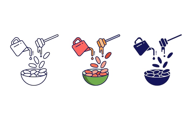 cereal bowl vector icon