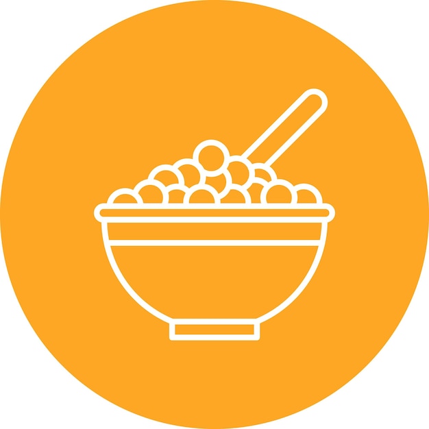 Cereal Bowl Vector Illustration Style