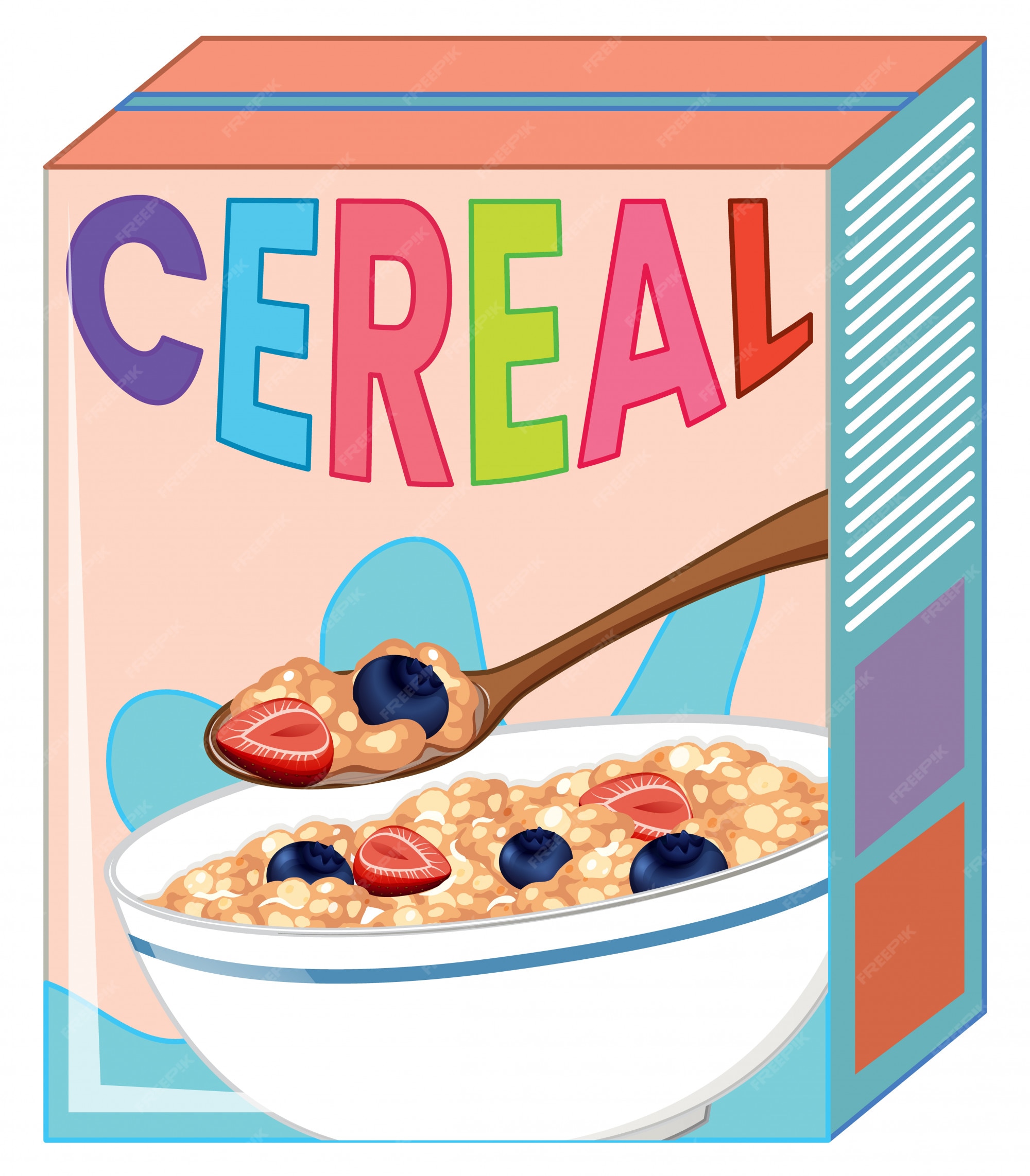 Premium Vector | Cereal box isolated on white