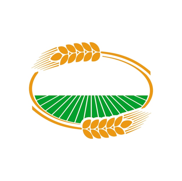 Зерновой колос и икона шипов пшеницы, ржи и ячменя