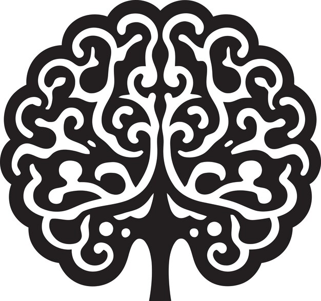 Cerebrovisio artistic brain icon vector neuropulse crafting vector brain logos