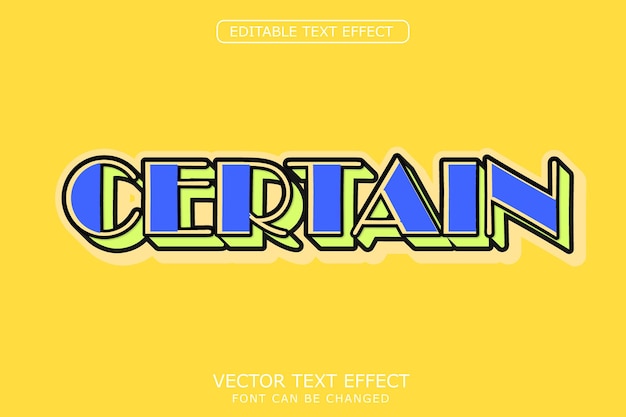 Vector certain text effect