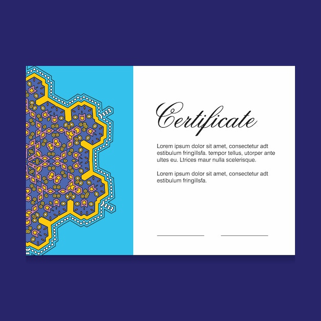 Certificaat creatief ontwerp vector