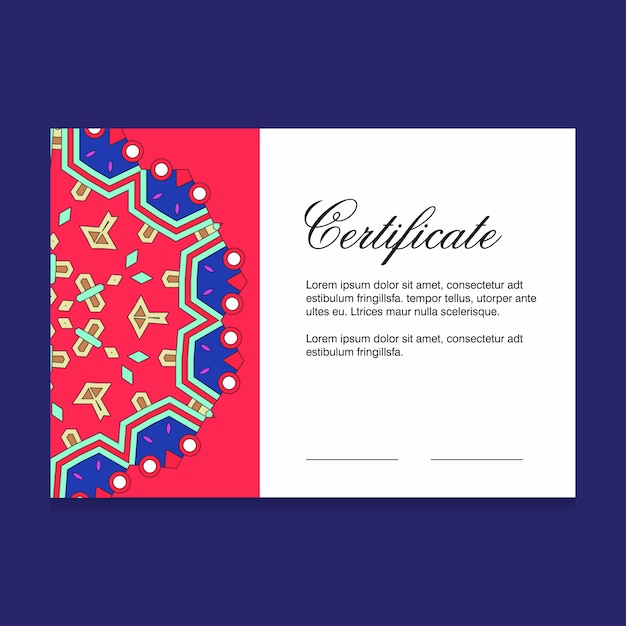 Certificaat creatief ontwerp vector