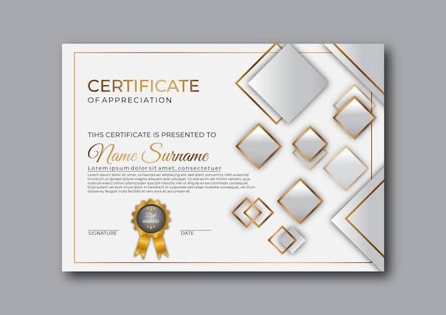 Vector certificaat ontwerp sjabloon