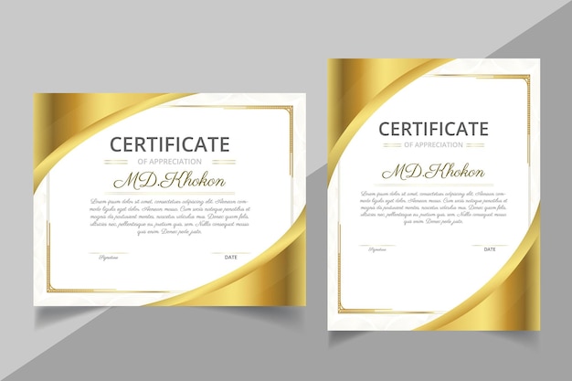 Certificaat ontwerp sjabloon