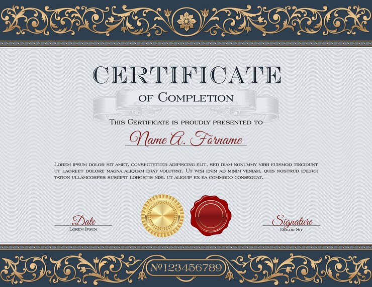 Certificaat van afronding. Wijnoogst