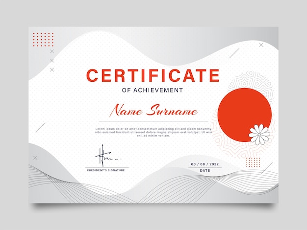 certificaatsjabloon Japans thema