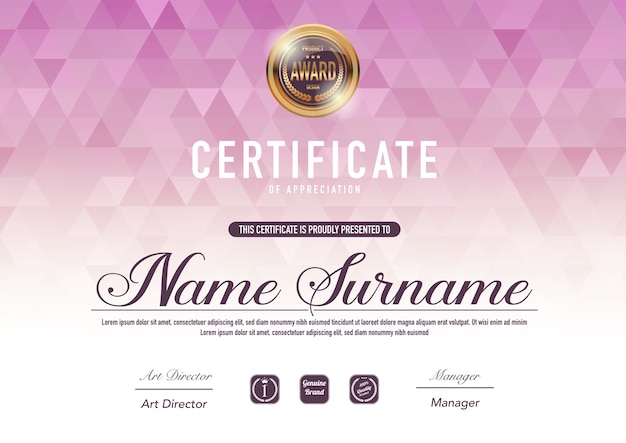Certificaatsjabloon luxe en diploma stijl.