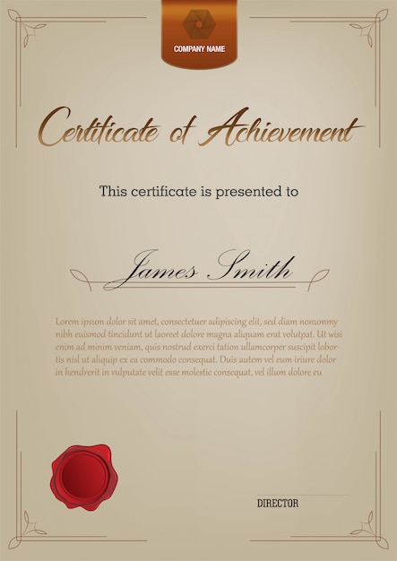 Certificaatsjabloon met decoratie