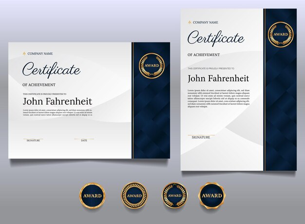 Certificaatsjabloon ontwerp