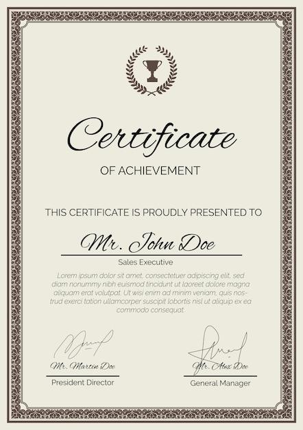 Certificado con estilo