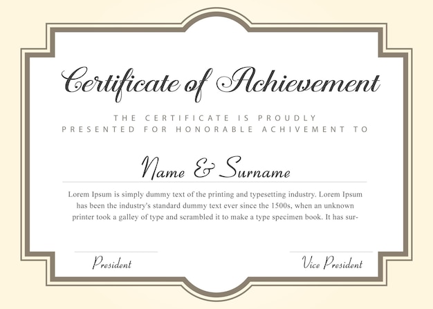 A certificate of achievement is proudly presented for a particular achievement.