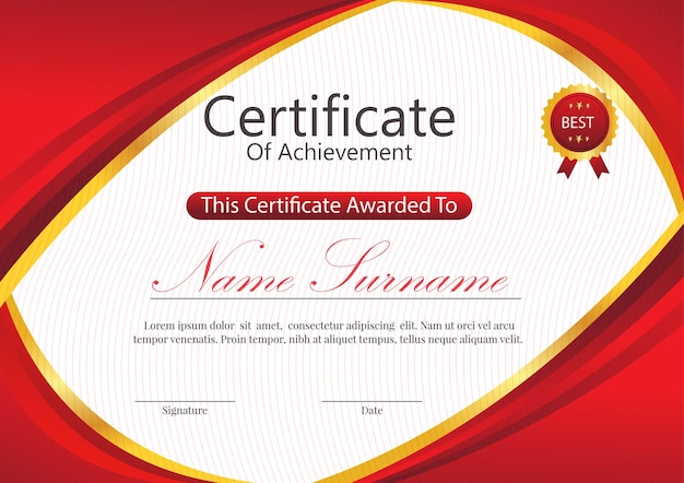 A certificate of achievement new