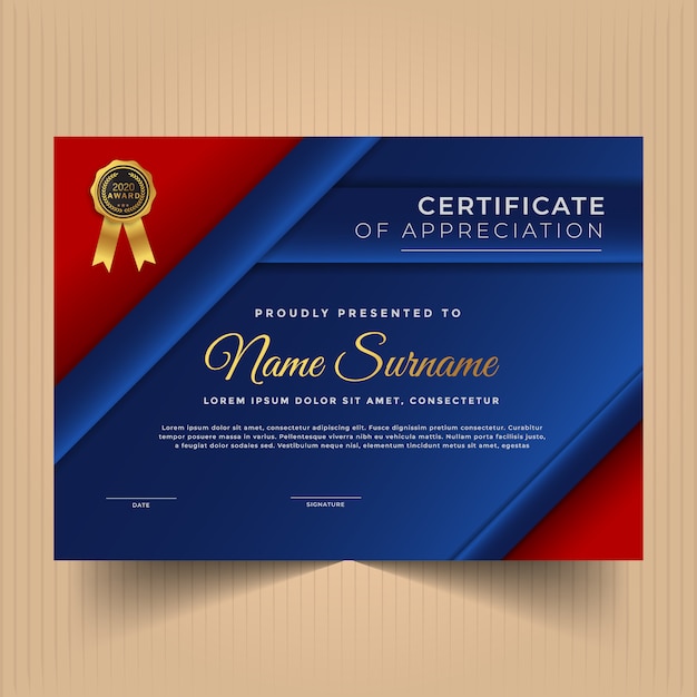 Certificate of achievement template design