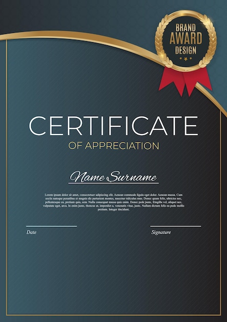 Certificate of achievement template