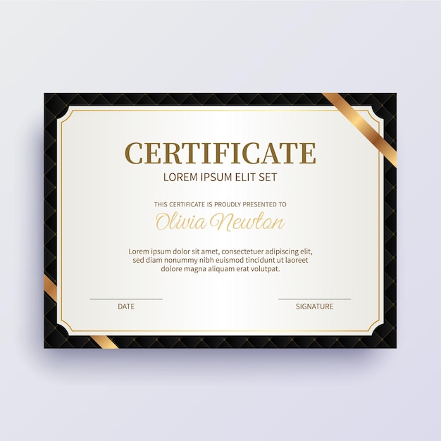 Certificate of achievement template