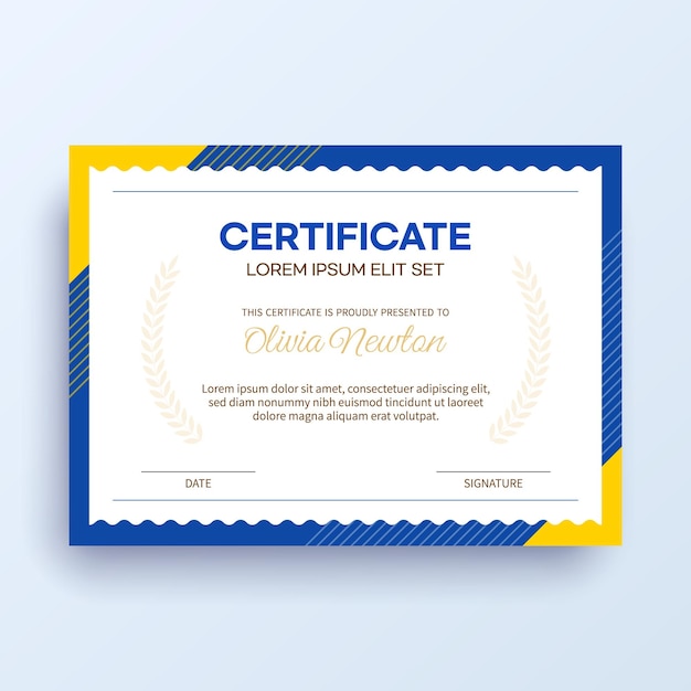 Certificate of achievement template