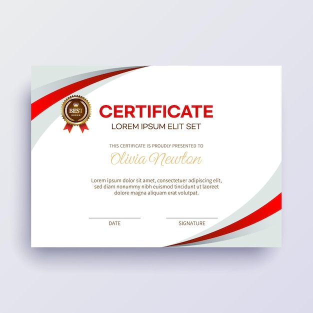 Certificate of achievement template