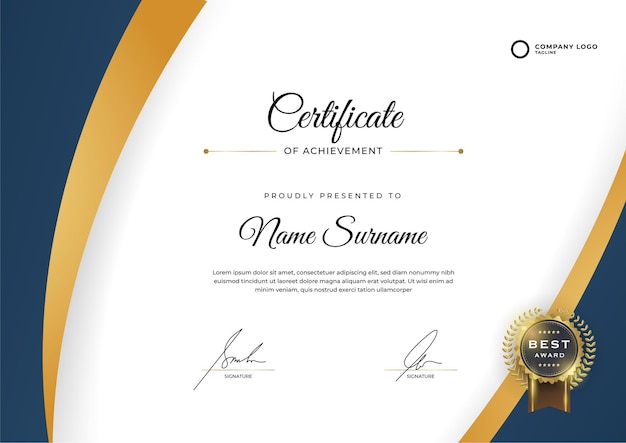certificate achievement